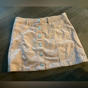 Cute light pink denim mini skirt